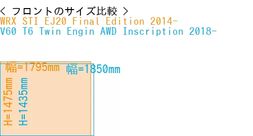 #WRX STI EJ20 Final Edition 2014- + V60 T6 Twin Engin AWD Inscription 2018-